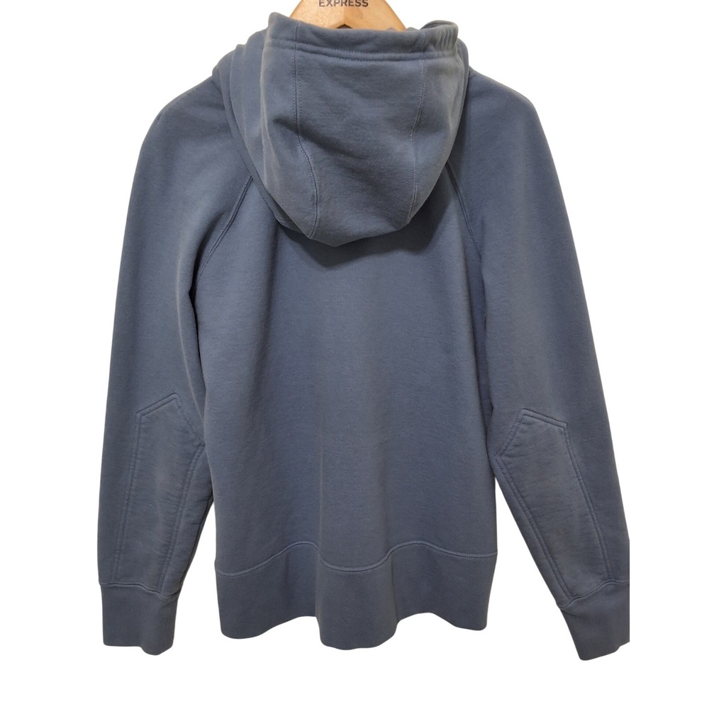 American Giant Storm Full Zip Hoodie Blue DWR Cotton Womens Large Heavy Weight - Picture 2 of 7